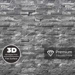 Premium Large Natural Stone Anthracite 1.0m x 2.4m Shower Panel