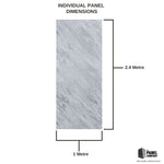 Premium Large Ocean Marble 1.0m x 2.4m Shower Panel