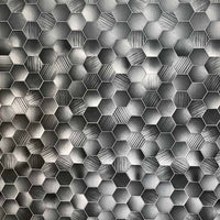 Premium Large Hexagonal Grey 1.0m x 2.4m Shower Panel