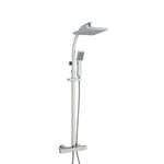 Kartell Pure Thermostatic Bar Shower with Ultra Slim Stainless Shower Drencher and Sliding Handset