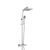 Kartell Pure Thermostatic Bar Shower with Ultra Slim Stainless Shower Drencher and Sliding Handset