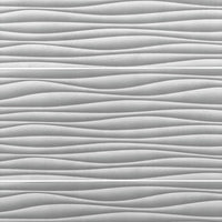 Premium Large Silver Wave 1.0m x 2.4m Shower Panel