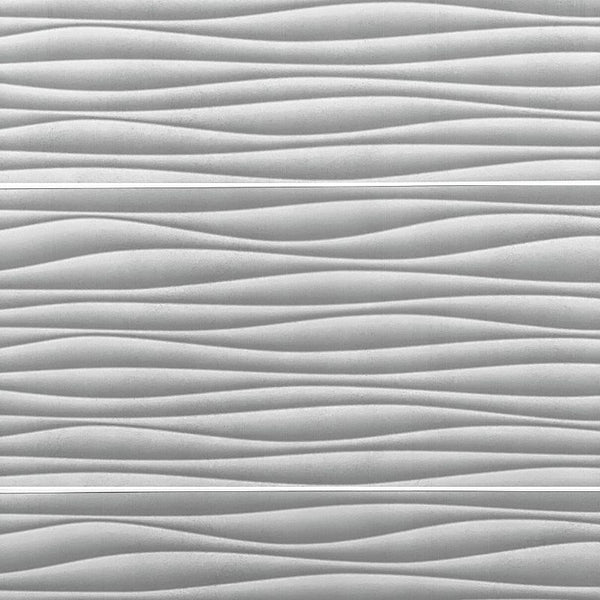 Premium Large Silver Wave 1.0m x 2.4m Shower Panel