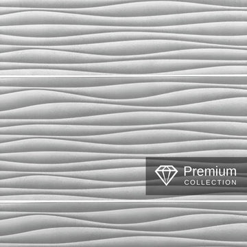 Premium Large Silver Wave 1.0m x 2.4m Shower Panel