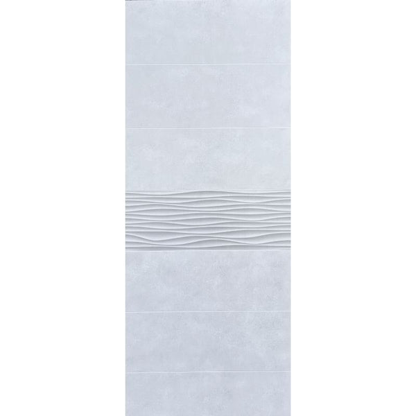 Premium Large Silver Wave Tile 1.0m x 2.4m Shower Panel