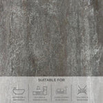 Iona Black Concrete SPC Flooring | w/ Built In Underlay | Elegance Range | 2.04m² Pack