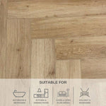 Tarbet Oak Herringbone SPC Flooring | w/ Built In Underlay | Elegance Range | 0.806m² Pack