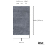 Premium Large Midnight Stone Blue 1.0m x 2.4m Shower Panel