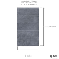 Premium Large Midnight Stone Blue 1.0m x 2.4m Shower Panel