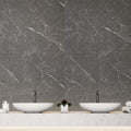 Premium Large Tuscany Grey Marble Gloss 1.0m x 2.4m Shower Panel