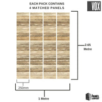 Vox Motivo Modern 3D Reclaimed Wood | 4 Pack