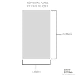 Large White Wood Gloss 1.0m x 2.4m Shower Panel