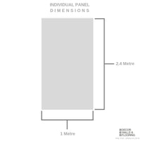 Large White Wood Gloss 1.0m x 2.4m Shower Panel