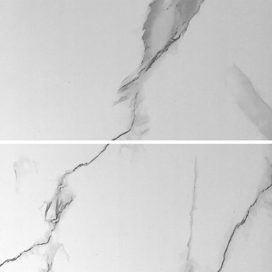 White Carrara Marble Tile Effect 8mm